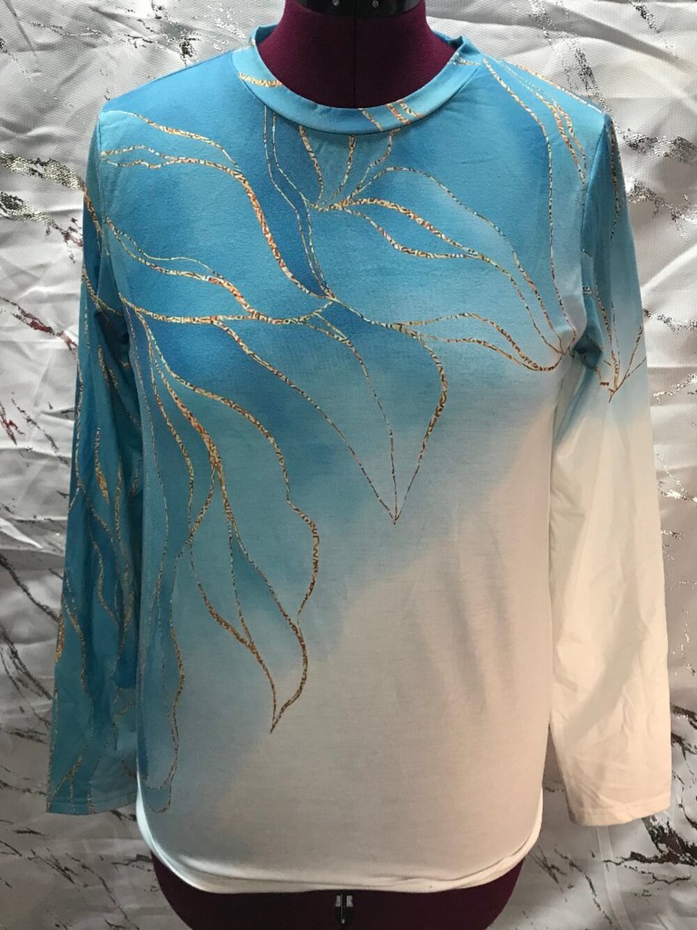 Exclusive Women's Abstract Long Sleeve Shirt